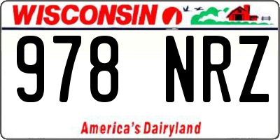 WI license plate 978NRZ