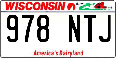 WI license plate 978NTJ