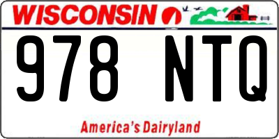 WI license plate 978NTQ