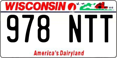 WI license plate 978NTT