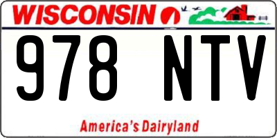WI license plate 978NTV