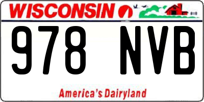 WI license plate 978NVB