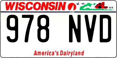 WI license plate 978NVD