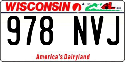 WI license plate 978NVJ