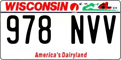 WI license plate 978NVV