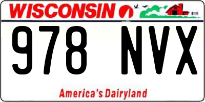 WI license plate 978NVX