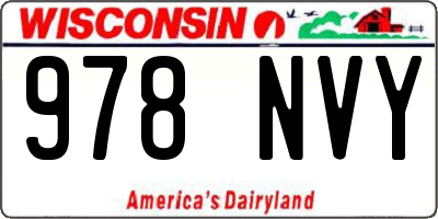 WI license plate 978NVY