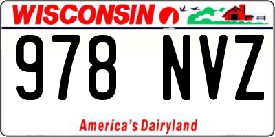 WI license plate 978NVZ