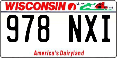 WI license plate 978NXI