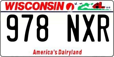 WI license plate 978NXR