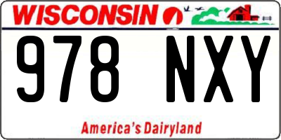 WI license plate 978NXY