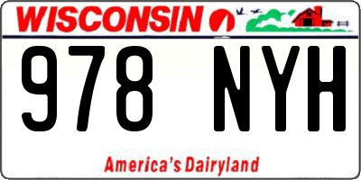 WI license plate 978NYH