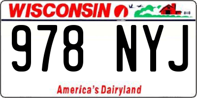 WI license plate 978NYJ