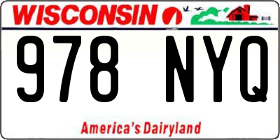 WI license plate 978NYQ