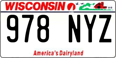 WI license plate 978NYZ