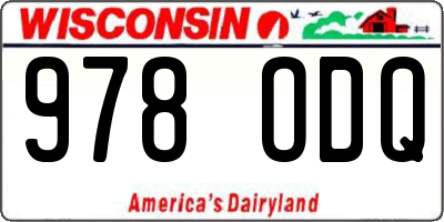 WI license plate 978ODQ