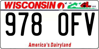 WI license plate 978OFV