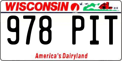 WI license plate 978PIT