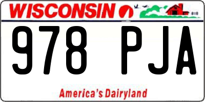 WI license plate 978PJA