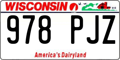 WI license plate 978PJZ