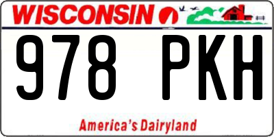 WI license plate 978PKH