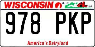 WI license plate 978PKP