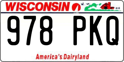 WI license plate 978PKQ