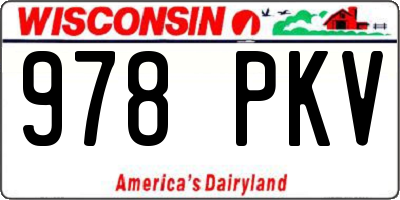 WI license plate 978PKV