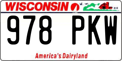 WI license plate 978PKW