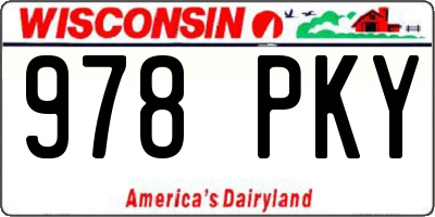 WI license plate 978PKY