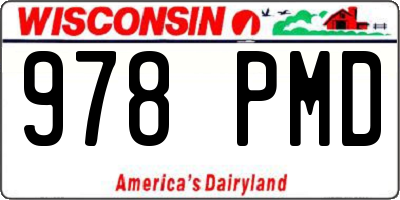 WI license plate 978PMD