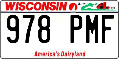 WI license plate 978PMF