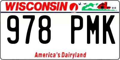 WI license plate 978PMK