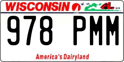 WI license plate 978PMM