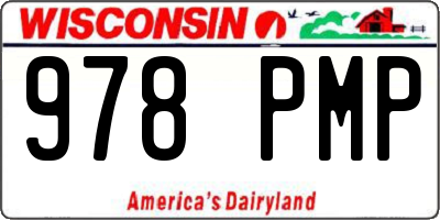 WI license plate 978PMP
