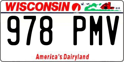 WI license plate 978PMV