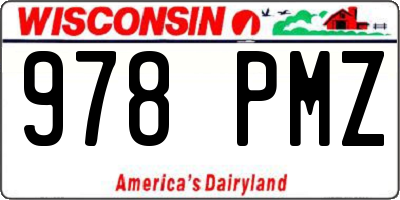 WI license plate 978PMZ