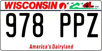 WI license plate 978PPZ