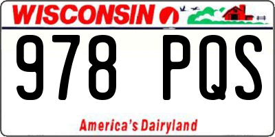 WI license plate 978PQS
