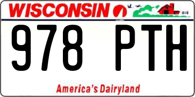 WI license plate 978PTH