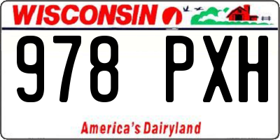 WI license plate 978PXH