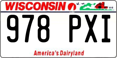 WI license plate 978PXI