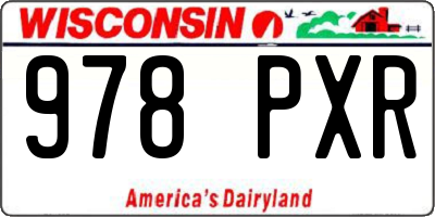 WI license plate 978PXR