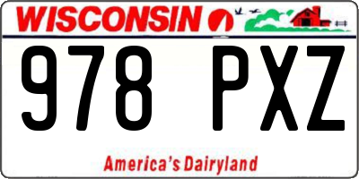WI license plate 978PXZ