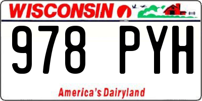 WI license plate 978PYH