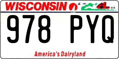 WI license plate 978PYQ