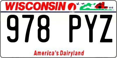 WI license plate 978PYZ