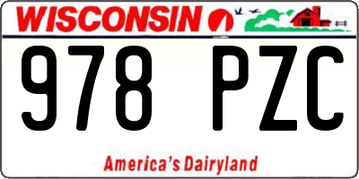 WI license plate 978PZC