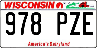 WI license plate 978PZE