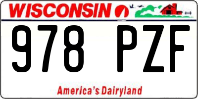 WI license plate 978PZF